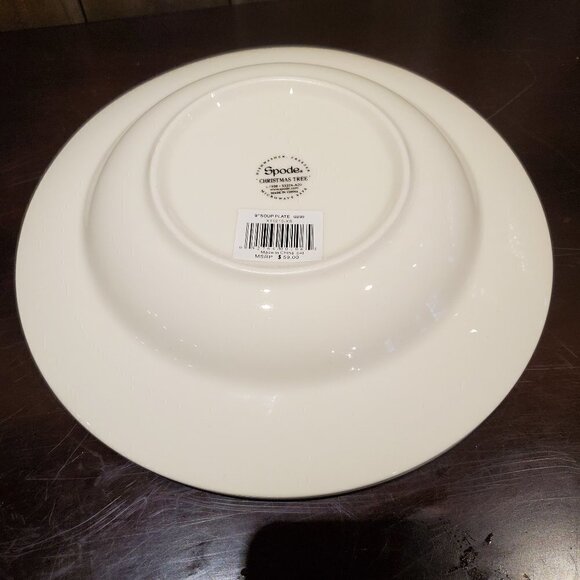 2 New Spode Christmas Tree 9" Soup plate low Rimmed bowls Salad - Picture 2 of 4